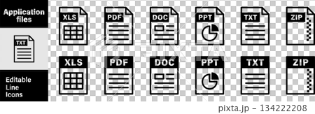 一組黑白文件圖標,例如軟體和文件圖標 一組黑白文件圖標,例如軟體和文件圖標 134222208