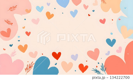 pastel flat illustration hearts frame clean minimal valentine graphic pastel flat illustration hearts frame clean minimal valentine graphic 134222700