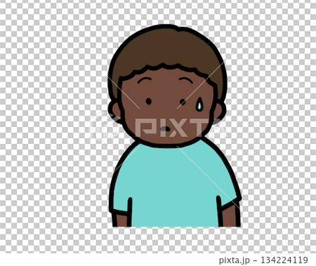 Confused black boy Confused black boy 134224119