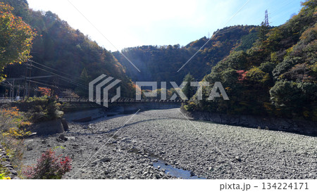 大井川鉄道井川線 アプトいちしろ駅から見る大井川上流 大井川鉄道井川線 アプトいちしろ駅から見る大井川上流 134224171