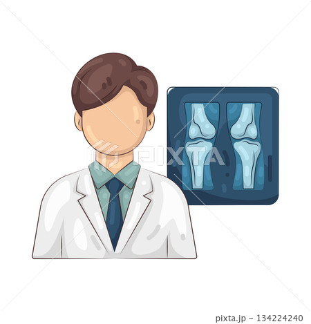 Illustration of radiologist Illustration of radiologist 134224240