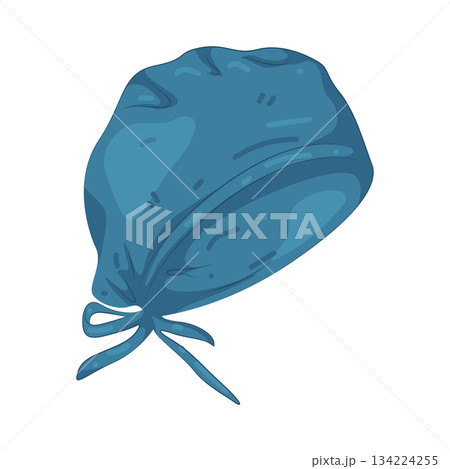 Illustration of surgical cap Illustration of surgical cap 134224255