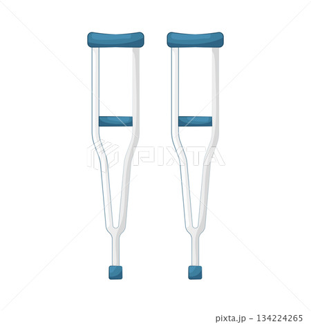 Illustration of crutches Illustration of crutches 134224265