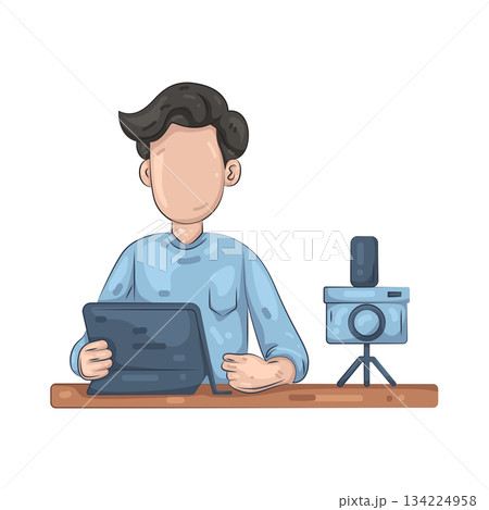 Illustration of content creator  134224958