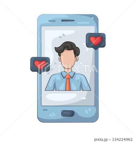 Illustration of influencer  134224962
