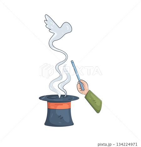 Illustration of magician  134224971