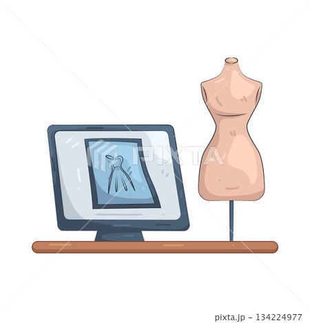 Illustration of fashion designer  134224977