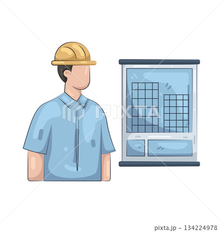 Illustration of architect  134224978