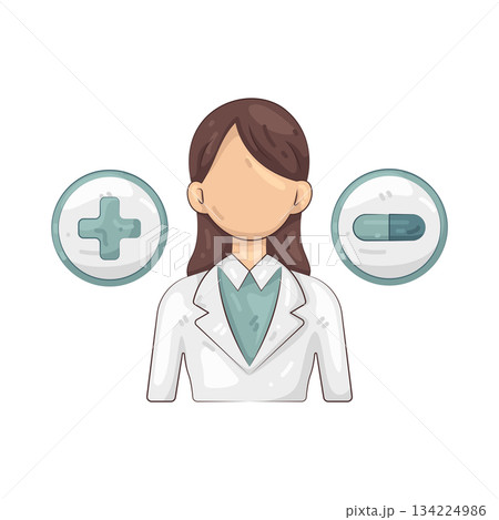 Illustration of pharmacist Illustration of pharmacist 134224986