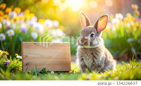 Easter-themed backgrounds are perfect for promotional backgrounds. 134226637