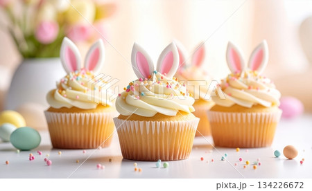 Easter-themed backgrounds are perfect for promotional backgrounds. 134226672