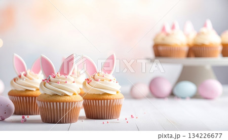 Easter-themed backgrounds are perfect for promotional backgrounds. 134226677