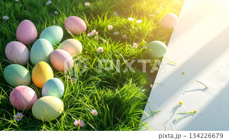 Easter-themed backgrounds are perfect for promotional backgrounds. 134226679