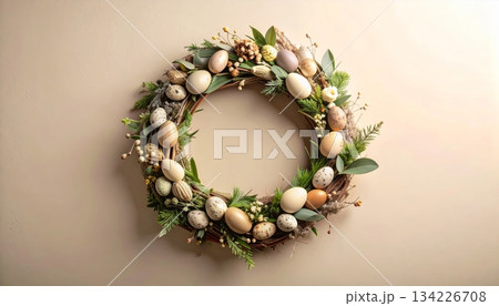 Easter-themed backgrounds are perfect for promotional backgrounds. 134226708