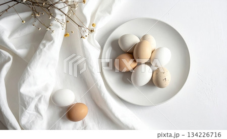 Easter-themed backgrounds are perfect for promotional backgrounds. 134226716