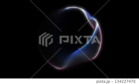 Minimal smooth gradient orb with glowing red,...のイラスト素材 [134227478] - PIXTA