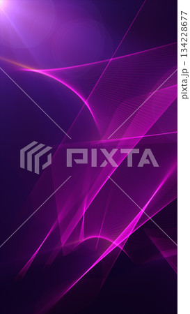 Elegant abstract composition of intersecting pink light waves and geometric curves on a dark background Elegant abstract composition of intersecting pink light waves and geometric curves on a dark background 134228677