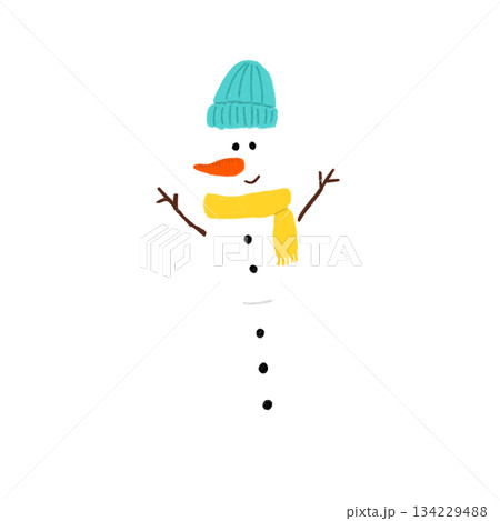 雪だるまのイラスト 134229488