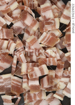 Diced Bacon Texture 134229922