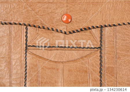 Brown Leather Pocket Detail Brown Leather Pocket Detail 134230614