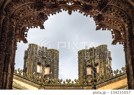 Batalha, Portugal - Mar 07, 2025: The Unfinished Chapels of Monastery of Batalha at Batalha, Portugal. 134231057