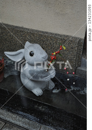 ウサギに花餅 ウサギに花餅 134231093