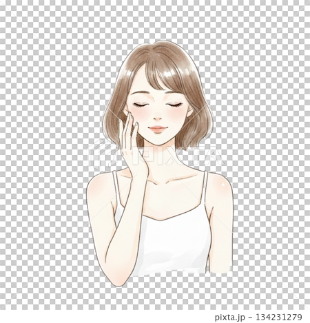 護膚美容女性裸露肌膚 134231279