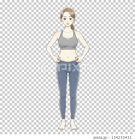 女性腰部腹部脂肪減肥 女性腰部腹部脂肪減肥 134233431