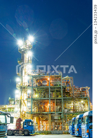 【神奈川県】川崎市千鳥町 工場夜景 【神奈川県】川崎市千鳥町 工場夜景 134233439