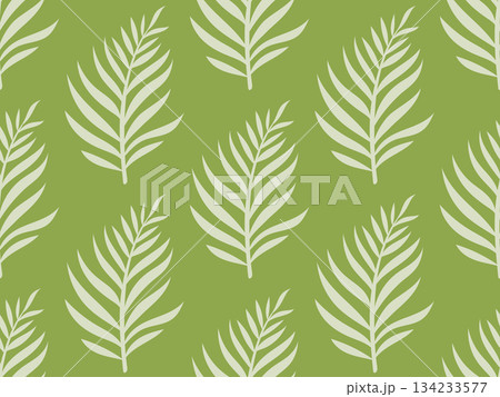Vector seamless pattern of palm leaf. Palm leaves retro seamless pattern. Vector seamless pattern of palm leaf. Palm leaves retro seamless pattern. 134233577