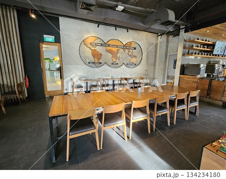 this is cafe interior at one famous cafe in Jakarta city this is cafe interior at one famous cafe in Jakarta city 134234180