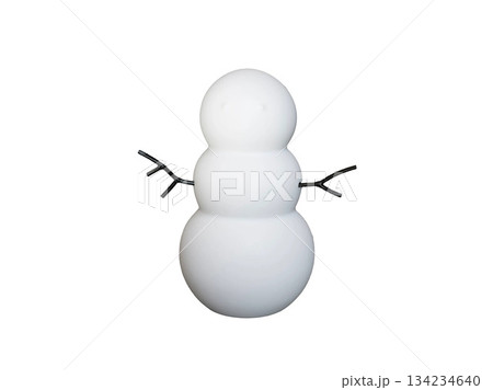 decorative snowman without face isolated on white decorative snowman without face isolated on white 134234640