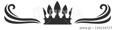 A crown with four points is drawn in black 134234727