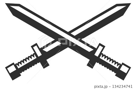 Two swords are crossed over each other 134234741