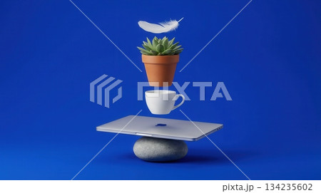 Surreal Gravity Defying Office Objects Balance Art Surreal Gravity Defying Office Objects Balance Art 134235602