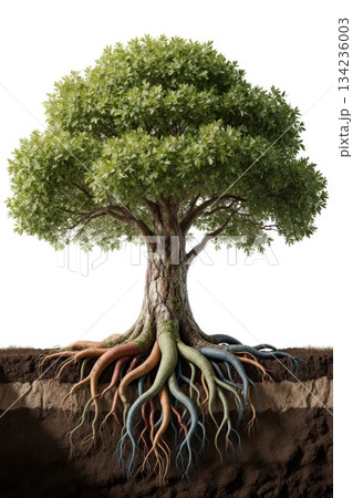 Dividend Portfolio as Tree with Income Canopy and Root System 134236003