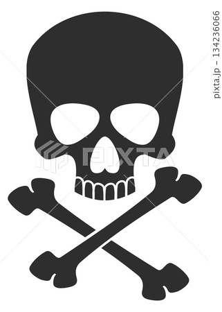 A skull with a cross on it A skull with a cross on it 134236066