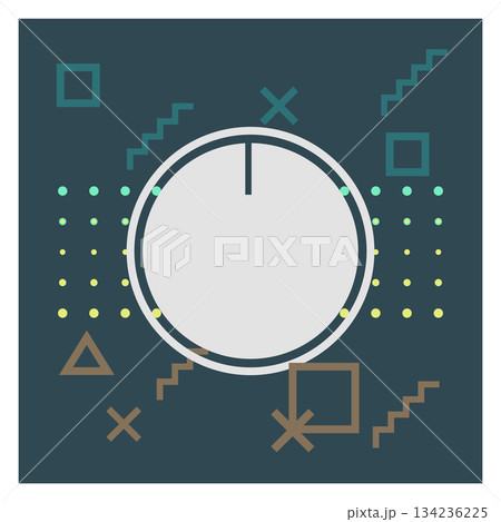 A round button with a white dot in the middle A round button with a white dot in the middle 134236225