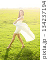 Young Beautiful Cute Girl Fashionable Dress Forest Outdoors Fashion Concept 134237194