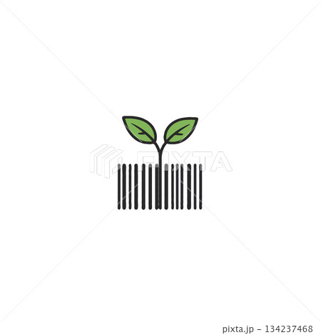 Emerging life: the barcode becomes a symbol of nature's resilience and sustainable consumerism Emerging life: the barcode becomes a symbol of nature's resilience and sustainable consumerism 134237468