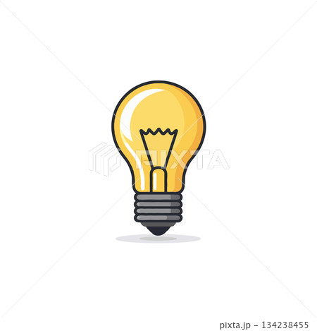 Illuminating concept illustration showing bright innovation and inspiration to convey progressive 134238455