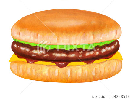 テリヤキバーガーのイラスト 134238518