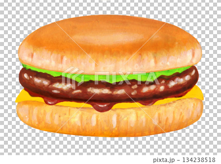 テリヤキバーガーのイラスト 134238518