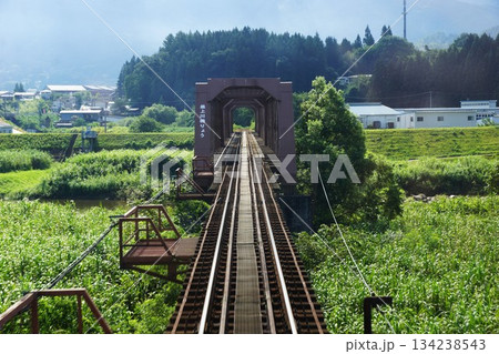 山形鉄道からの車窓風景 最上川橋梁 山形鉄道からの車窓風景 最上川橋梁 134238543