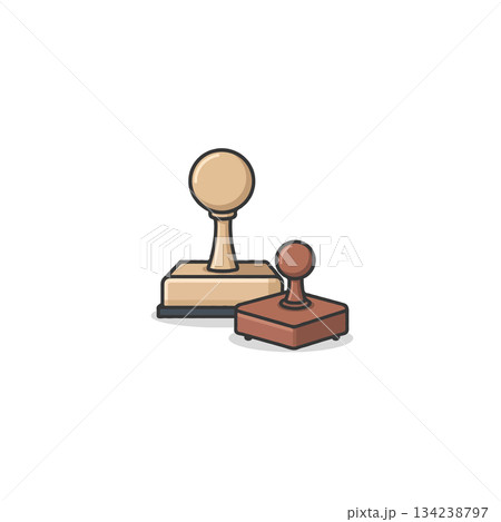 Conceptualization of official validation tool in a vector illustration with subtle colors and 134238797
