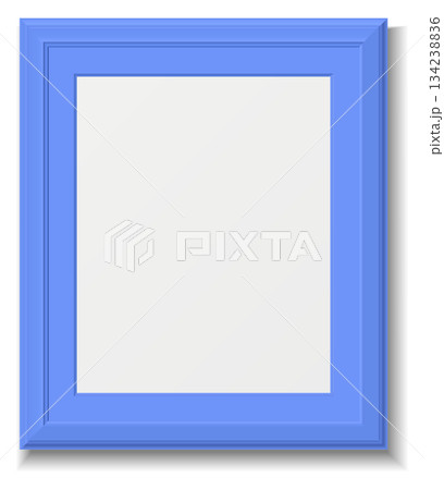 A blue framed white picture with no picture inside A blue framed white picture with no picture inside 134238836