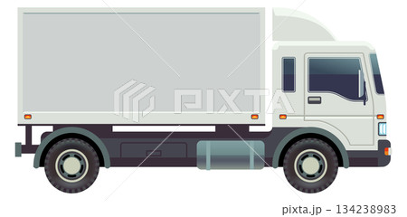 A white semi truck with a white trailer A white semi truck with a white trailer 134238983