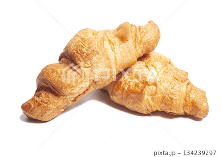 Fresh croissant isolated on white background Fresh croissant isolated on white background 134239297