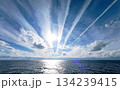 Amazing clouds in the sky above the sea 134239415