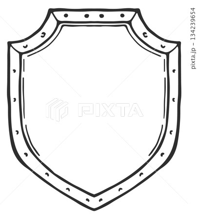 A shield with a black border and a white center A shield with a black border and a white center 134239654